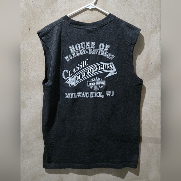 House of Harley Davidson Mens Tank Top Adult Large Grey Milwaukee, WI - Picture 1 of 6